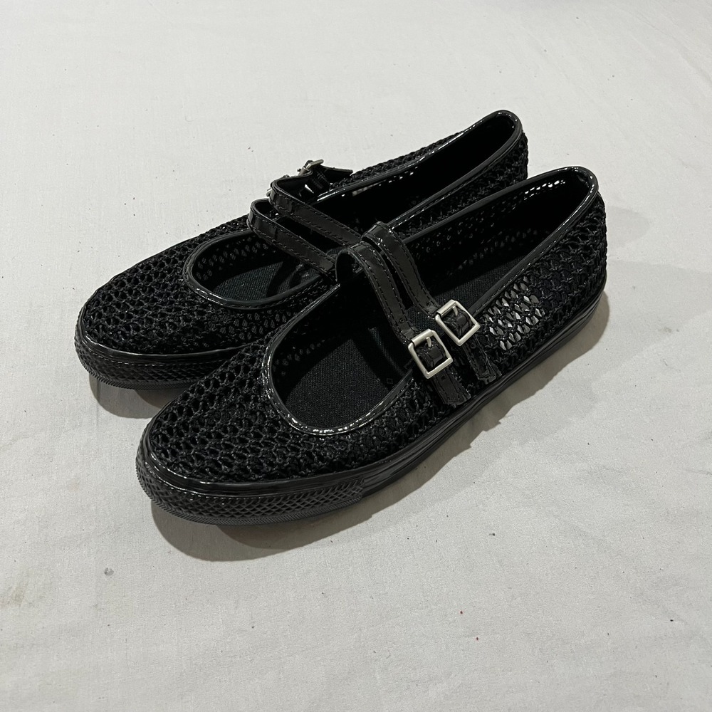 Converse CTAS Dainty Mary Jane OX Womens Eclipse Black Mesh Net Shoes Size 8